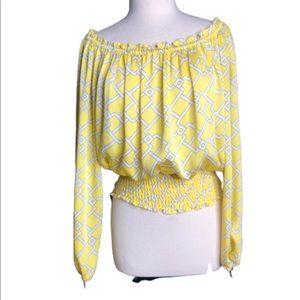 Michael Kors Yellow Off the shoulder top